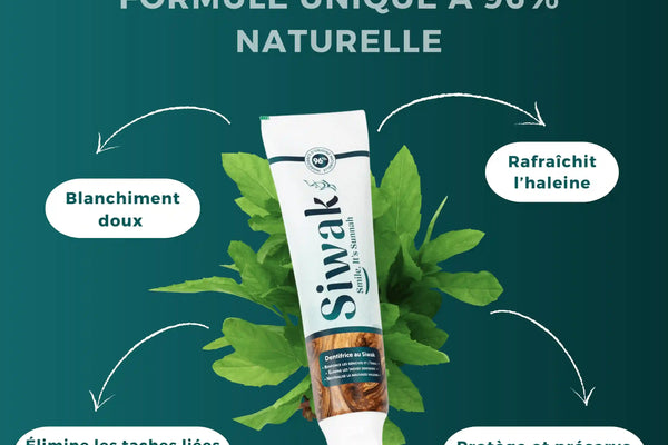 Le dentifrice et ses bienfaits : Formule unique à 96% naturelle