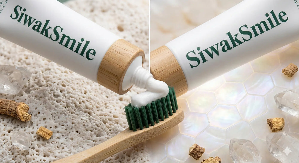 Exemple d'application du dentifrice siwaksmile