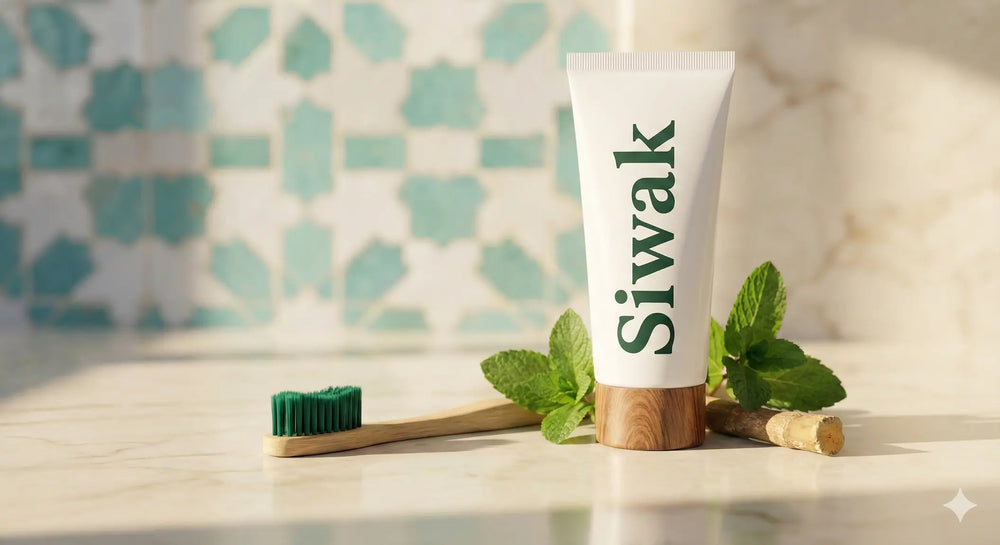 Brosse à dents siwak SMile avec dentifrice mis en avant