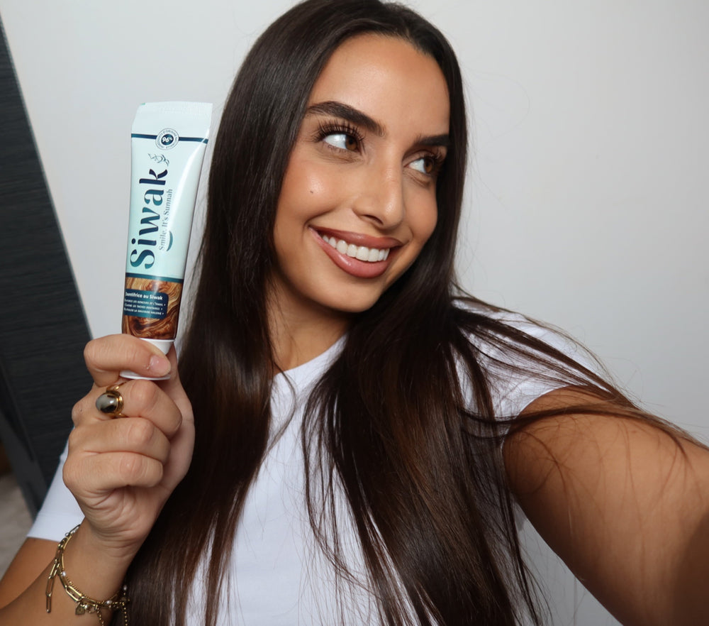 Photo réprésentative de notre dentifrice siwaksmile par notre égérie 