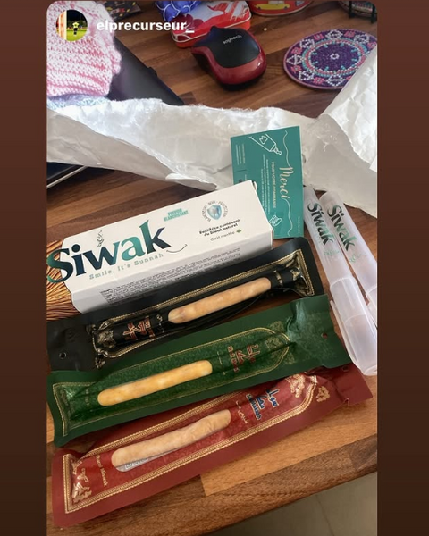 Collection de bâtons de Siwak SiwakSmile avec emballages individuels et étui de rangement