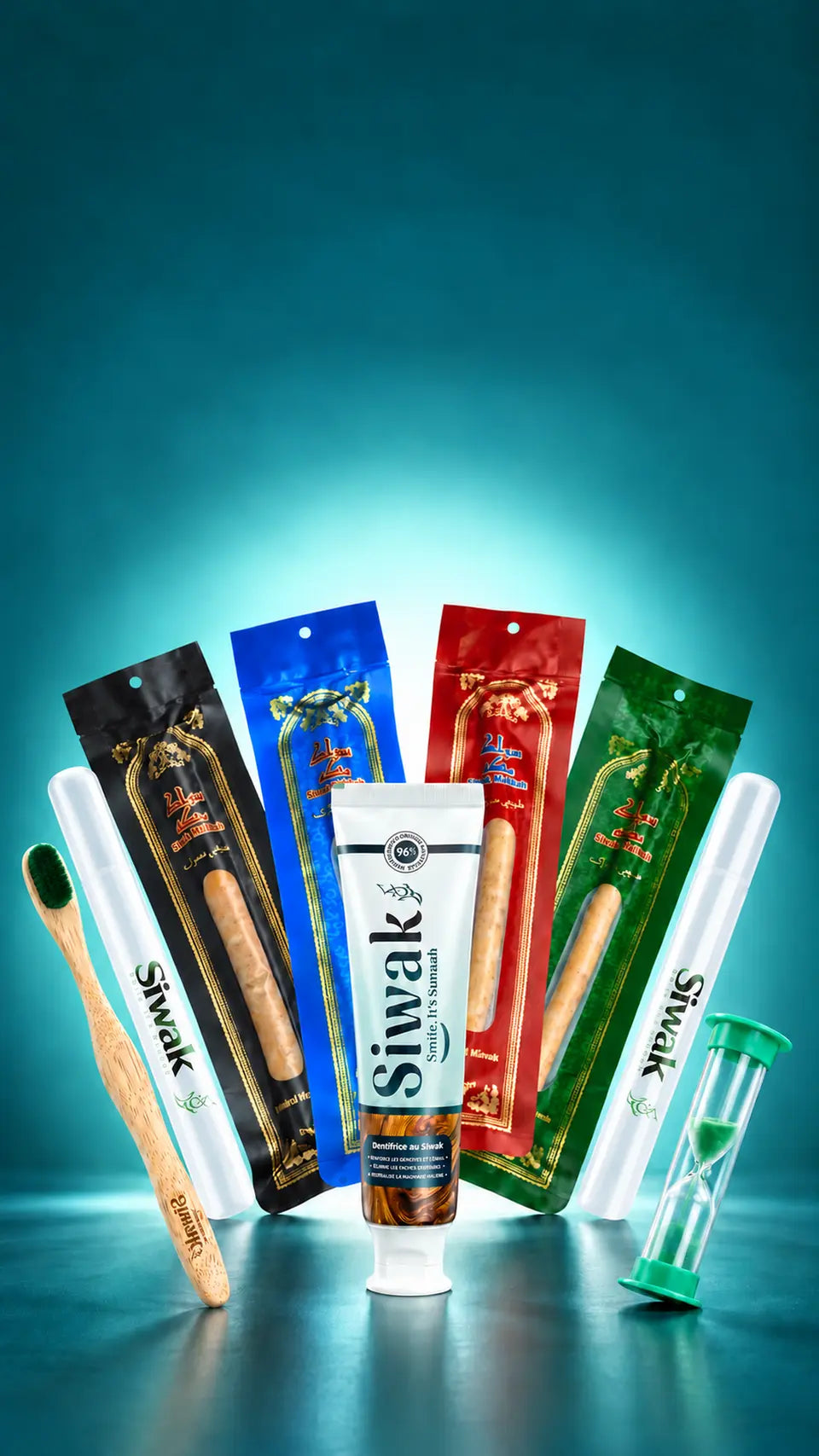 Le rituel complet SiwakSmile avec le dentifrice et les bâtons de siwak